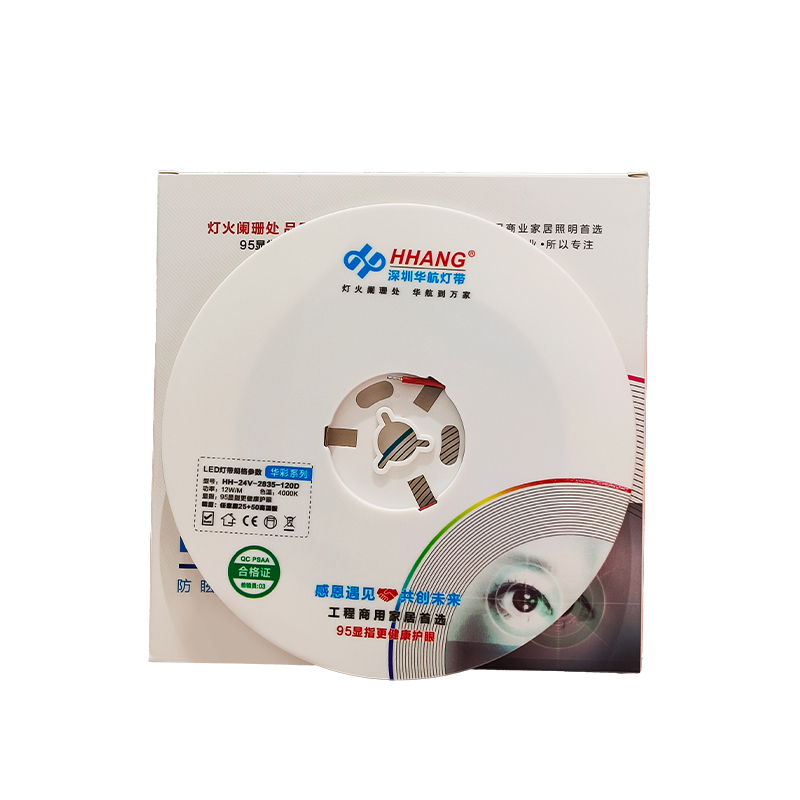 2835 Low Voltage 24V LED Strip Lights Dimmable Adhesive Tape Light with CRI98 12W/m IP20 for Commercial/Industrial Landscape Use