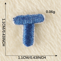 Superbes mini-écussons en feutre non tissé brodés en fer, colorés, de 1,2 cm, lettres et chiffres 0-9, pour chapeaux, porte-clés et accessoires DIY