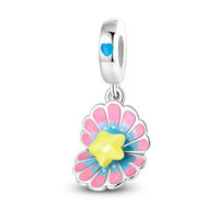 Prix de gros : Pendentif coquillage lumineux dégradé, perle cœur, tube émaillé luminescent avec attache pour les distributeurs transfrontaliers de bijoux de plage