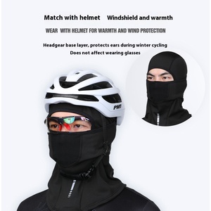 หน้ากากกันหนาวแบบ unisex ผ้าฟลีซอุ่นๆ ปิดคอและใบหน้า มีช่องสำหรับใส่แว่นตาและหูฟัง เหมาะสำหรับเล่นสกี ปั่นจักรยาน และขี่มอเตอร์ไซค์ - Product Image 5