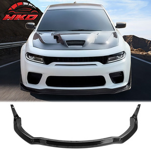 Convient pour Dodge Charger Widebody 2020-2023, lèvre de pare-chocs avant style IKON, noir brillant - Product Image 1