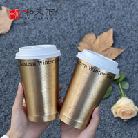 Logo personnalisé Gobelets en papier blanc jetables Pp Pet double paroi boisson froide café chaud gobelet en papier jetable avec couvercles à emporter