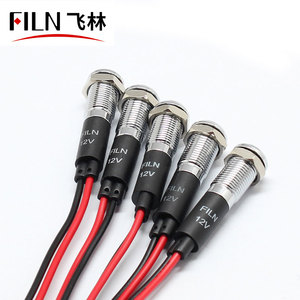 Đèn Báo 8Mm Giá FILN 12VDC 220VAC Đèn Báo Màu Đỏ Chống Nước IP67 Với Dây 20Cm - Product Image 5