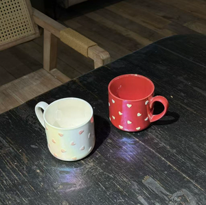 Taza de Cerámica Iridiscente con Corazón en Relieve 3D, Taza de Café para Parejas, Regalo de San Valentín o Boda, Personalizable al por Mayor - Product Image 2