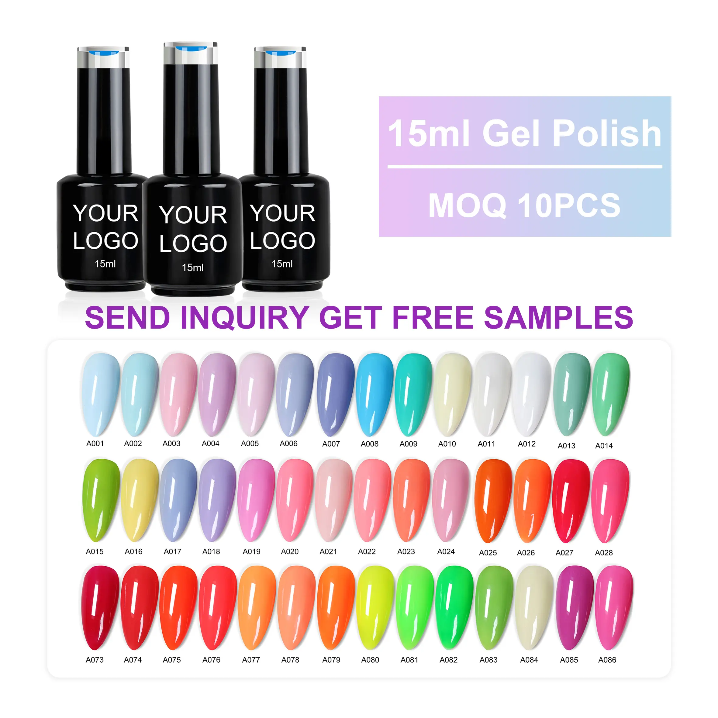 Caixuan Candy Colors Color Gel Custom Logo Nail Gel Manufacturer professional uv gel nail polish