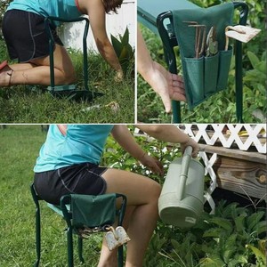 <strong>Garden</strong> Kneeler Seat Multiuse Portable <strong>Garden</strong> <strong>Bench</strong> <strong>Garden</strong> Stools Foldable Stool with Tool Bag Pouch EVA Foam <strong>Pad</strong> - Product Image 3