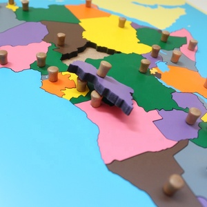 Bán buôn Montessori Địa Lý Đếm Đồ Chơi Giáo Dục Hỗ Trợ Giảng Dạy Thiết Bị Thế Giới Toàn Cầu Câu Đố Bản Đồ Châu Phi - Product Image 3