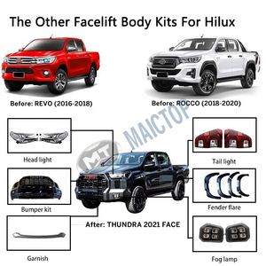 Accessoires de voiture Maictop Abs Facelift <span class=keywords><strong>Gr</strong></span> <span class=keywords><strong>Sport</strong></span> Pare-chocs Phares Feux arrière Kits de carrosserie pour <span class=keywords><strong>Hilux</strong></span> Revo Rocco Upgrade 2022 - Product Image 6