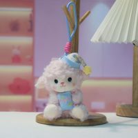 Gantungan Kunci Boneka Domba Tidur Lucu Topi Tidur Boneka Domba Hiasan Ransel Mainan Hadiah Grosir Kustom