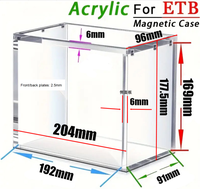 Vente en gros Etui ETB carré moderne en acrylique de geling Magnetic Factory Supplier Elite Trainer Box Vitrine acrylique avec couvercle