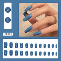 24 Uñas Postizas Cortas Cuadradas de Color Sólido, Material ABS de Alta Calidad, Venta al por Mayor de Fábrica