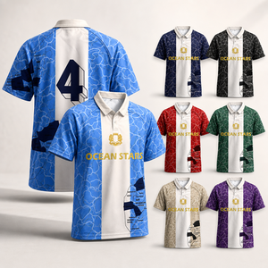 Custom Street Retro Voetbalshirt Digitale Print Design Oversized Ademend Zomer Korte Mouw Uniform 100% Polyester - Product Image 1