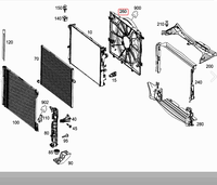 Ventilateur de refroidissement du radiateur pour système de refroidissement du moteur, numéro de pièce OE 0999061100, Convient aux Mercedes-Benz W205 W213 W253