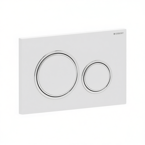 Placa de Control GEBERIT Sigma 20 de 2 Botones, 24.6 cm x 16.4 cm, Bordes Cromados Satinados, Botón de Descarga para Inodoro - Product Image 3