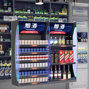 Tùy chỉnh hiện Đại siêu thị kệ với LED chiếu sáng hiển thị tủ có thể điều chỉnh có thể tháo rời cho Bán Lẻ Thuốc Lá bán hàng - Product Image 1