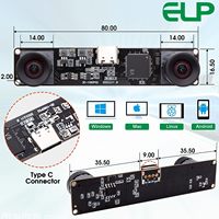 ELP 4MP Android 3D Cámara estéreo juguetes video digital lente dual HD mini niños Cámara controlador libre 1080P 60fps webcam para PC