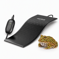 Tapis chauffant pour reptiles REPTIZOO avec double protection contre la surchauffe, arrêt automatique à 122 degrés Fahrenheit, coussin chauffant en silicone imperméable IPX7