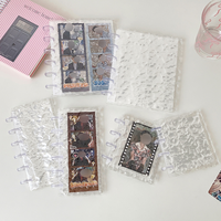 Album transparent à effet d'ondulation, Livre de rangement pour petites cartes de collection, Porte-cartes de 3 pouces, Style Instagram
