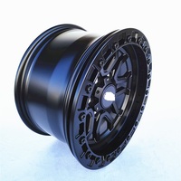 Jantes de voiture en alliage 6061, peinture noire, design Beadlock, jantes forgées pour voiture avec jantes monobloc, peinture noire, en vente