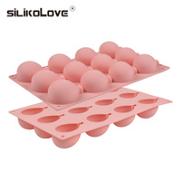 SILIKOLOVE Factory12 cavité demi-ballon forme gâteau fabricant LFGB platine antiadhésif sans BPA Silicone Mousse gâteau décoration moules