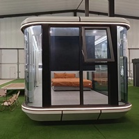 Maisons préfabriquées en conteneurs écologiques en aluminium extensible, capsules spatiales, mini-maisons sur roues, luxe commercial, 20 pieds/40 pieds