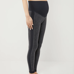 Wholesale Women Breathable <strong>Maternity</strong> Activewear Leggings Compression Seamless Pregnancy Workout Yoga Gym Pants Over the Bump - Product Image 5