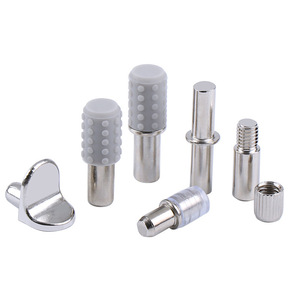 Supports d'étagère en alliage de zinc, finition argent brillant, durables, accessoires de quincaillerie pour meubles - Product Image 1