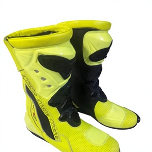 Nuevas llegadas: Zapatos de moto de cuero personalizables, teñidos lisos, impermeables, transpirables, de manga completa, con detección de agujas, unisex para adultos. - Product Image 1