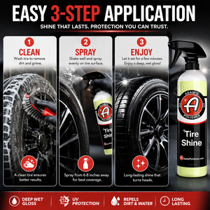 High Gloss <b>Tire</b> <b>Dressing</b> (473ml)-- Wet Look Finish, Protects & Enhances <b>Tire</b> Appearance, Fast Drying Formula - Product Image 3