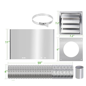 <span class=keywords><strong>Grille</strong></span> extérieure <span class=keywords><strong>rectangulaire</strong></span> en acier inoxydable durable Klimapartner VKE 100 - Product Image 3