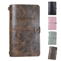 Carnet de notes A6 en cuir PU vintage personnalisé ODM avec élastique, idéal pour l'écriture, les voyages et le journal intime, avec logo, cadeau parfait pour l'écriture.