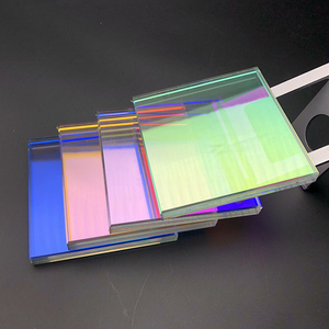 Lámina de Vidrio Iridiscente Dicroico Arcoíris de Fábrica, Vidrio Decorativo con Recubrimiento Óptico que Cambia de Color para Manualidades y Diseño de Interiores - Product Image 1