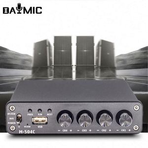 เครื่องขยายเสียงไฮไฟ 4 แชนแนล 50Wx4 M1 Amp สำหรับโรงงาน OEM พร้อมบลูทูธ 5.0Wx4 สำหรับลำโพงโฮมเธียเตอร์ - Product Image 2