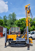 Rig de forage rotatif sur chenilles Rancheng RCF180C à moteur diesel, compresseur d'air hydraulique, pompe, moteur, profondeur de forage 180m, puits d'eau