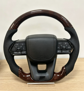 Volant de voiture en cuir <span class=keywords><strong>neuf</strong></span>, version améliorée, très demandé, compatible avec <span class=keywords><strong>Toyota</strong></span> Land Cruiser GR Prado LC250, Cruiser LC200, Hilux, Fortuner - Product Image 2