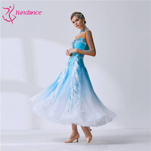 Vestido de Baile de Salón Negro con Encaje Sexy para Mujer, Manga Larga, para Vals, <span class=keywords><strong>Tango</strong></span>, Competencia de Baile, <span class=keywords><strong>Ropa</strong></span> de Actuación, Modelo B-19435 - Product Image 4