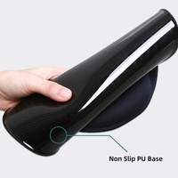 Repose-poignet personnalisé en silicone noir, tapis de souris ergonomique, forme personnalisée, tapis de souris avec repose-poignet pour la maison, le bureau, l'ordinateur