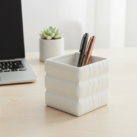 Boîte de rangement cosmétique portable en plastique PP, organiseur de pinceaux de maquillage, support anti-poussière pour pinceaux de maquillage, seau de rangement pour bureau
