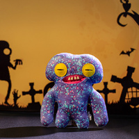 Peluche à gros dents de la série de monstres de dessin animé, thème Halloween, fabrication artisanale de haute qualité, rembourrage en coton PP, personnalisable
