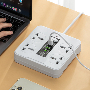 Presa Universale con Interruttore One-Touch, Cavo di <span class=keywords><strong>Prolunga</strong></span> 2M, 4 Prese di Corrente, 3 Porte USB-A, 1 Porta Type-C, Adatta per USA/UK/UE - Product Image 2