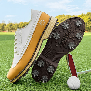 Chaussures <span class=keywords><strong>de</strong></span> <span class=keywords><strong>golf</strong></span> pour hommes, chaussures <span class=keywords><strong>de</strong></span> <span class=keywords><strong>golf</strong></span> <span class=keywords><strong>vintage</strong></span> à crampons, imperméables et respirantes - Product Image 1