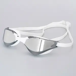 Lunettes de natation de course avec logos personnalisés, lunettes de natation anti-buée protection des yeux, lunettes de natation en silicone