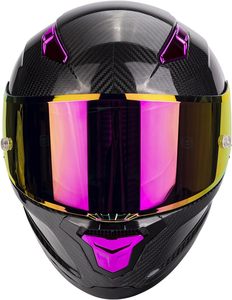 Casques de <span class=keywords><strong>moto</strong></span> intégraux en fibre avec spoiler, casque de <span class=keywords><strong>moto</strong></span> sport touring et routier - Compatibles Bluetooth, poches pour haut-parleurs - Product Image 2