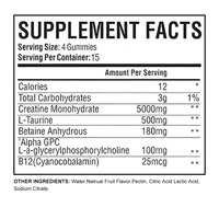 Complément alimentaire pour adultes en marque privée, créatine en gommes, 60 gommes, booster de force et de croissance musculaire, sans sucre, bonbons gommeux
