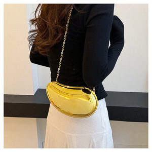 Nouveau créateur de mode pois forme femmes sac à bandoulière nouvelle mangue acrylique miroir sac de soirée miroir galvanoplastie sac cosmétique - Product Image 4