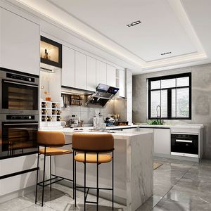 Muebles de Cocina Modulares de Lujo Personalizados de Madera de Melamina Sanpotova - Product Image 1