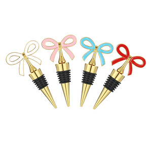 <b>Bow</b> Tie Wine Bottle Stopper Gold Silicone Sealing Stopper For Party Freshness Preservation - Product Image 2