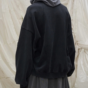 Wholesale Custom Flannel <b>Scarf</b> Turban Double Hood Vintage Acid Wash Distressed Hoodie Men - Product Image 5