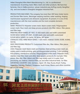 100% <span class=keywords><strong>Polyester</strong></span> in lưới cho màn hình in ấn bolting Vải rộng Phạm vi ứng dụng có sẵn <span class=keywords><strong>145cm</strong></span> 165cm 2.5m 2.85m Chiều rộng - Product Image 6