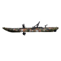 Kayak de pêche monoplace à propulsion pédale en LLDPE rotomoulé avec moteur électrique
